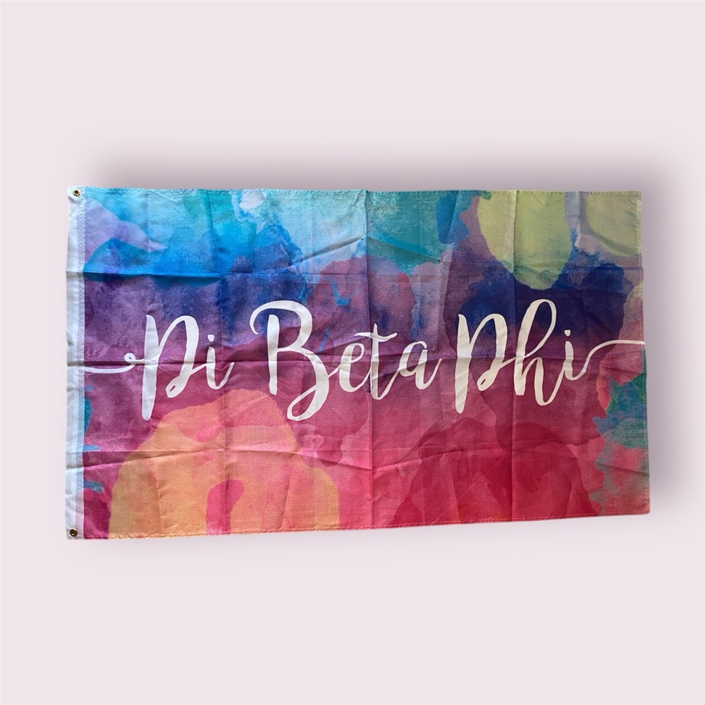 Pi Beta Phi Watercolor Flag